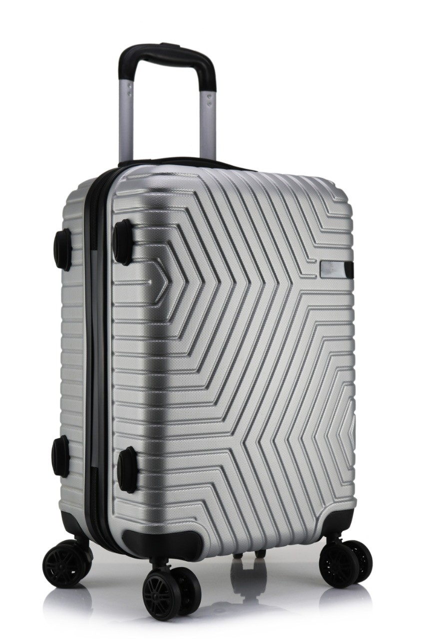 Small Cabin & Check-in Luggage (47 cm) - 2 Tonned Design Grey Color | Comfortable Carry | Compact Adjust For Cabins | Stylish Luggage Trolley For Man Women - Grey